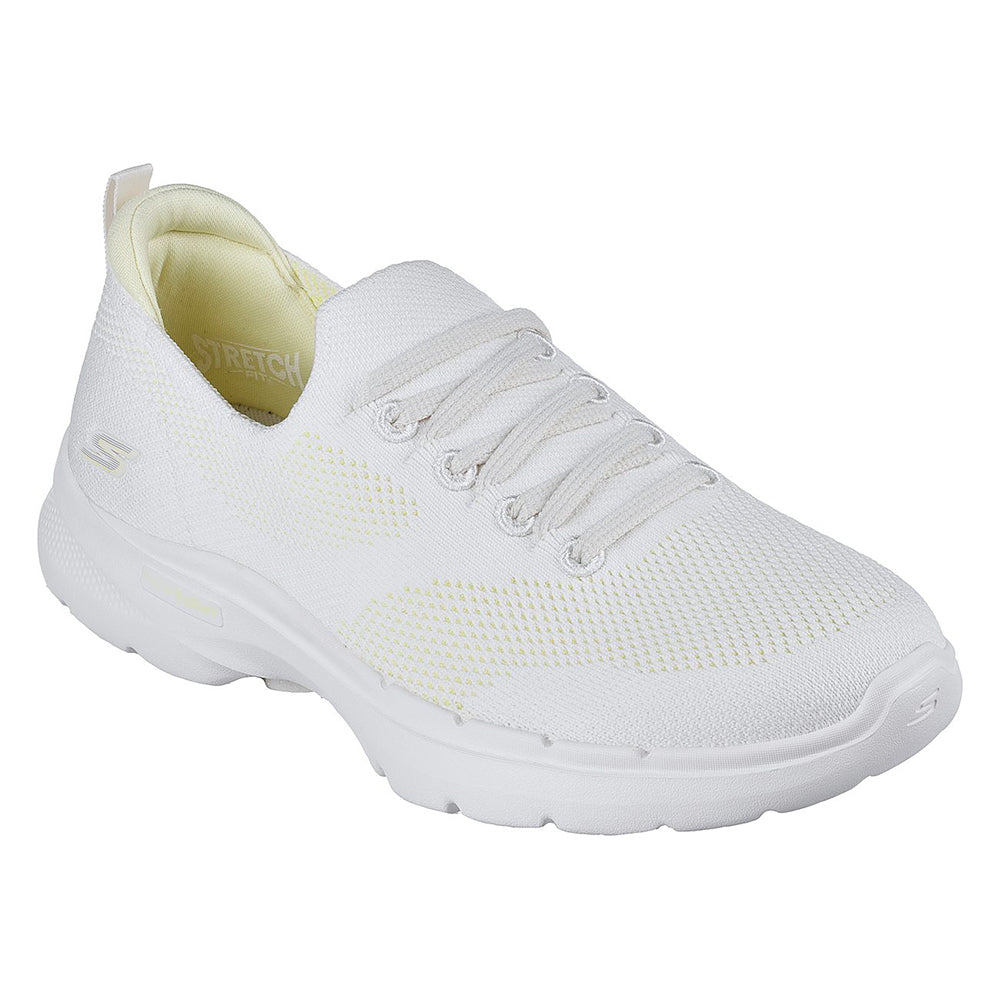 สเก็ตเชอร์ส ผู้หญิง GOwalk 6 | White/Lime เดิน รองเท้า – Skechers Thailand